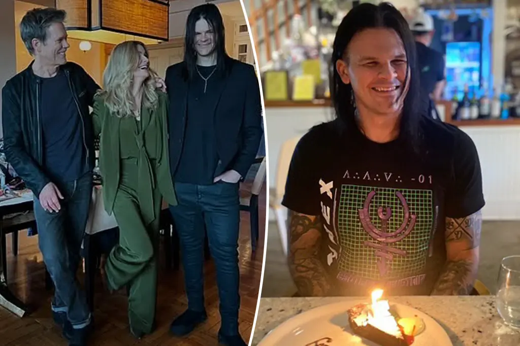 Featured image for Kevin Bacon and Kyra Sedgwick's Son Travis Turns 36 in Rare Photos