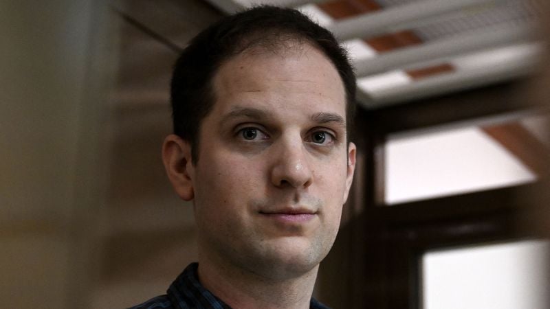 Featured image for "American Journalist Evan Gershkovich's Year in Russian Detention"