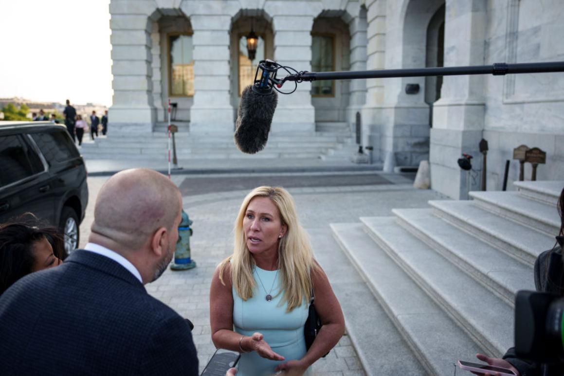 "Rep. Marjorie Taylor Greene introduces impeachment articles against President Biden"