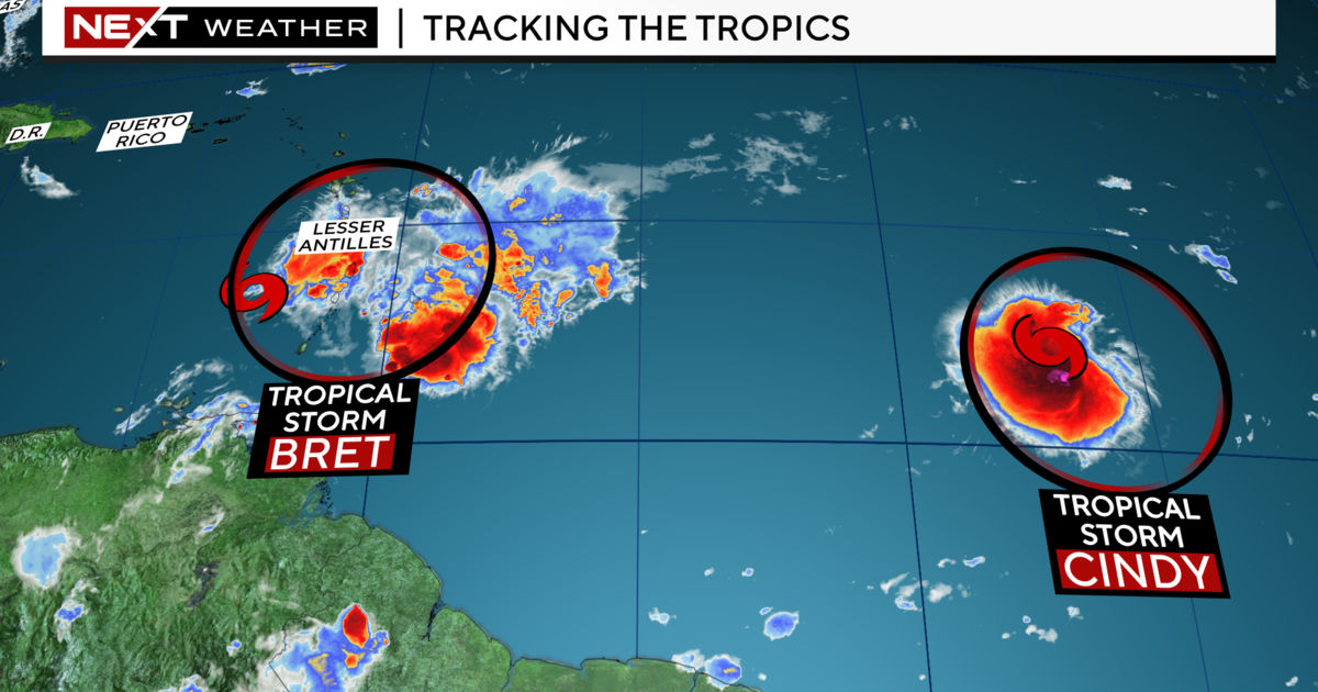 Featured image for Tropical Storms Cindy and Bret Threaten Atlantic and Caribbean.