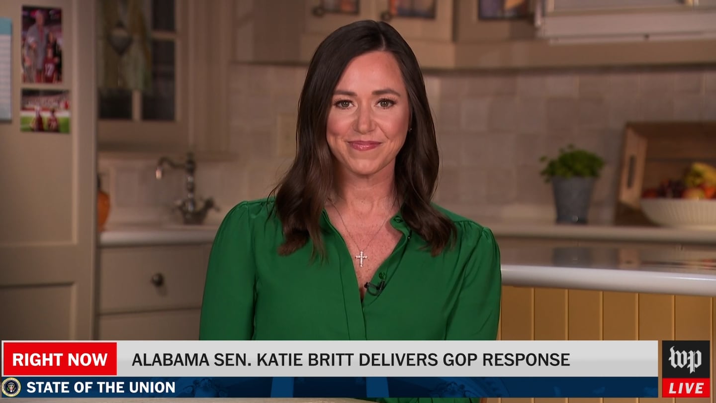 Featured image for "Katie Britt's Controversial State of the Union Rebuttal Leaves GOP Baffled"