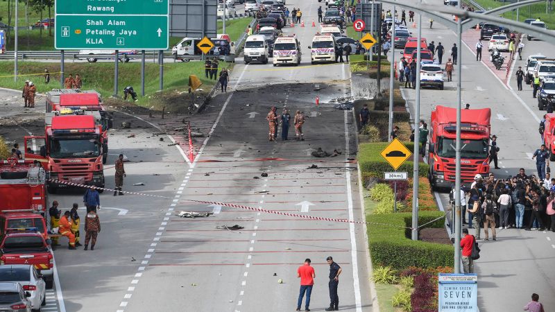 Tragic Plane Crash Claims 10 Lives on Malaysian Highway