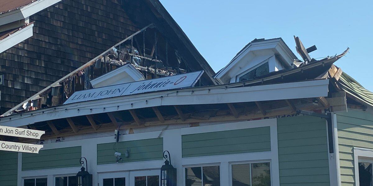 Barefoot Landing fire damages multiple stores in Myrtle Beach.