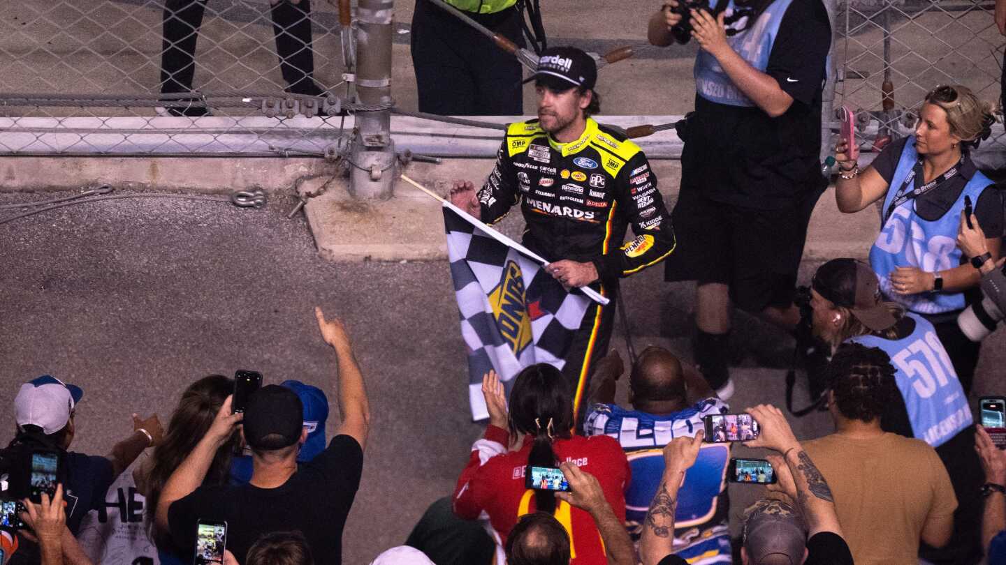 Featured image for Ryan Blaney Clinches First Cup Win of the Year at Nashville