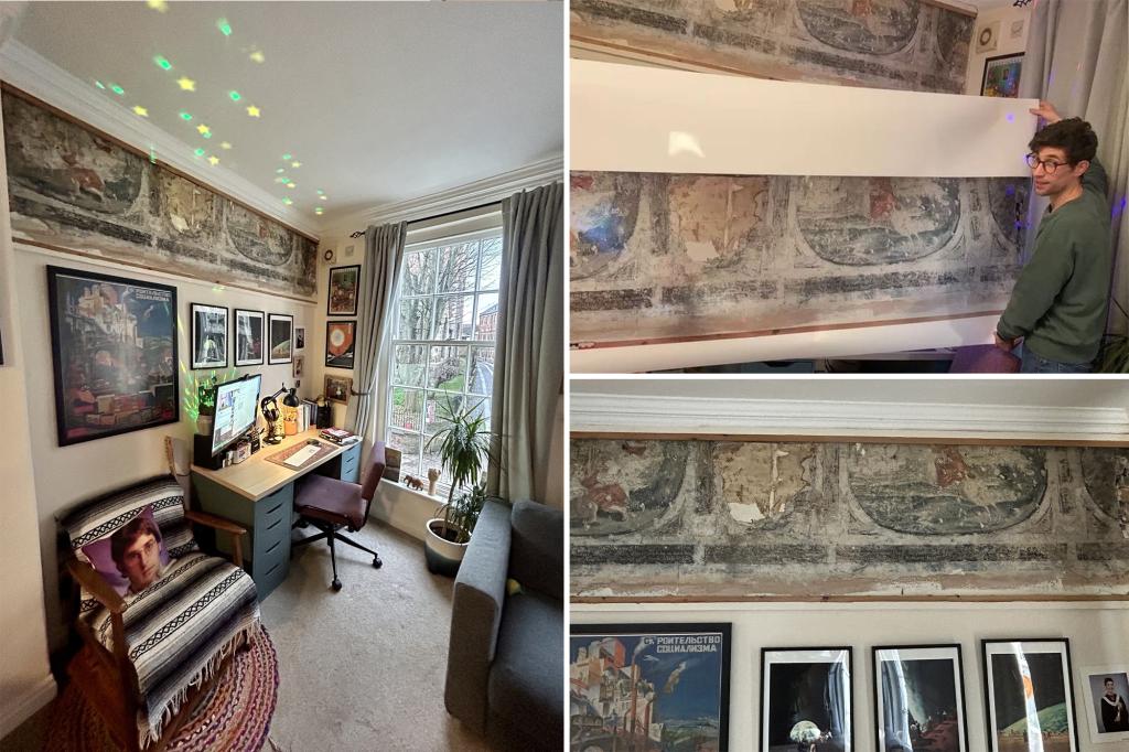 Ancient paintings discovered during kitchen renovation in England
