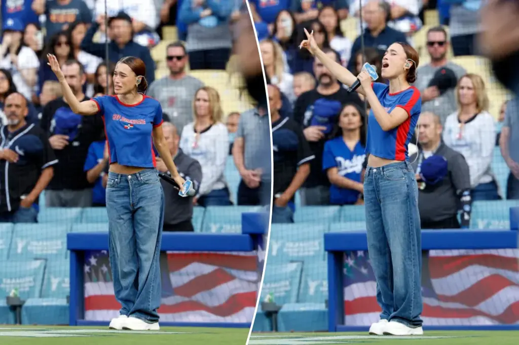 Featured image for Nezza defies Dodgers with Spanish national anthem performance amid threats