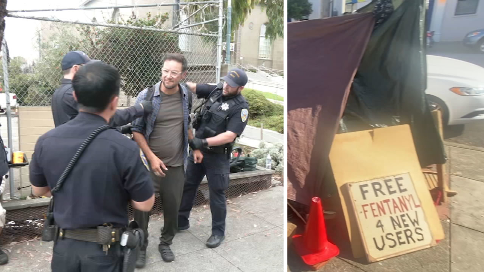 Featured image for "Convicted Child Molester Arrested for Setting up 'Free Fentanyl' Camp near San Francisco School"