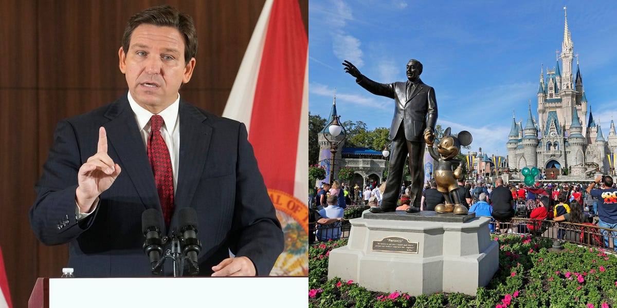 The ongoing Disney-DeSantis feud in Florida.