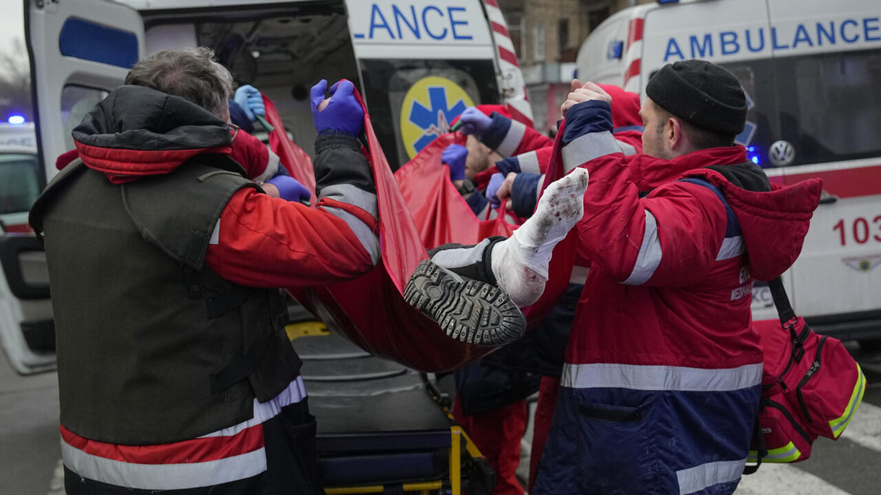 "Deadly Russian Missile Strikes Hit Kyiv and Kharkiv in Ukraine"