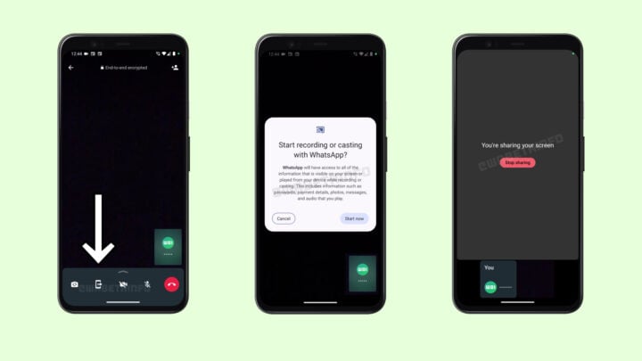 Featured image for WhatsApp introduces screen sharing for Android video calls.
