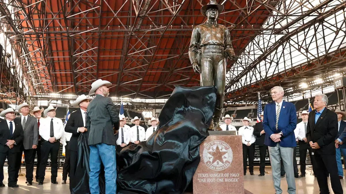 Rangers Install Controversial 'One Riot, One Ranger' Statue at Globe Life Field