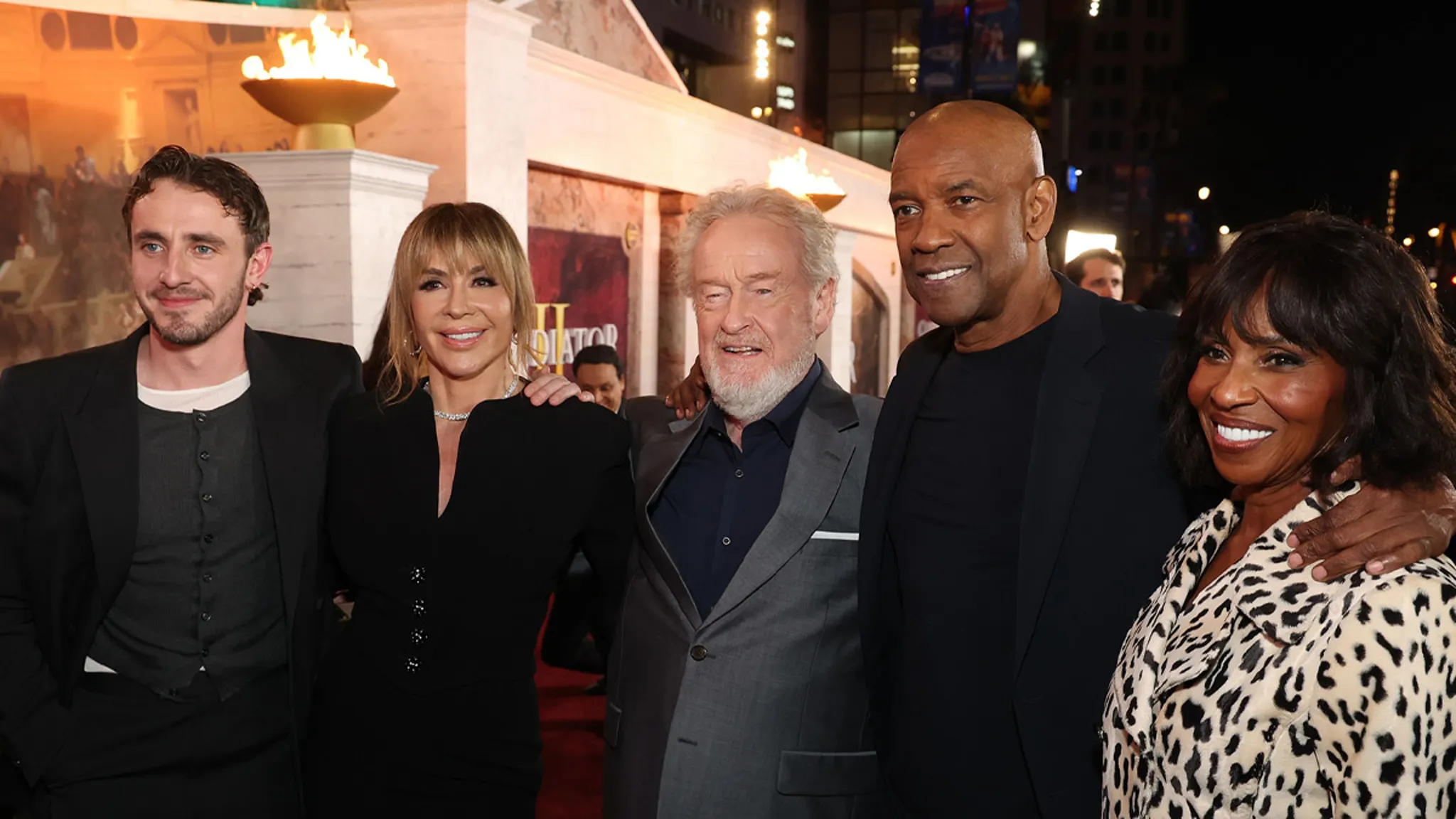 Featured image for Denzel Washington and Cast Shine at 'Gladiator II' Premiere Amidst Buzz and Controversy
