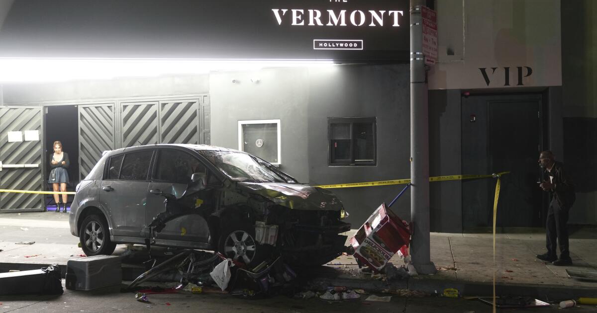 Featured image for Multiple Injured as Vehicle Crashes into Hollywood Nightclub Crowd
