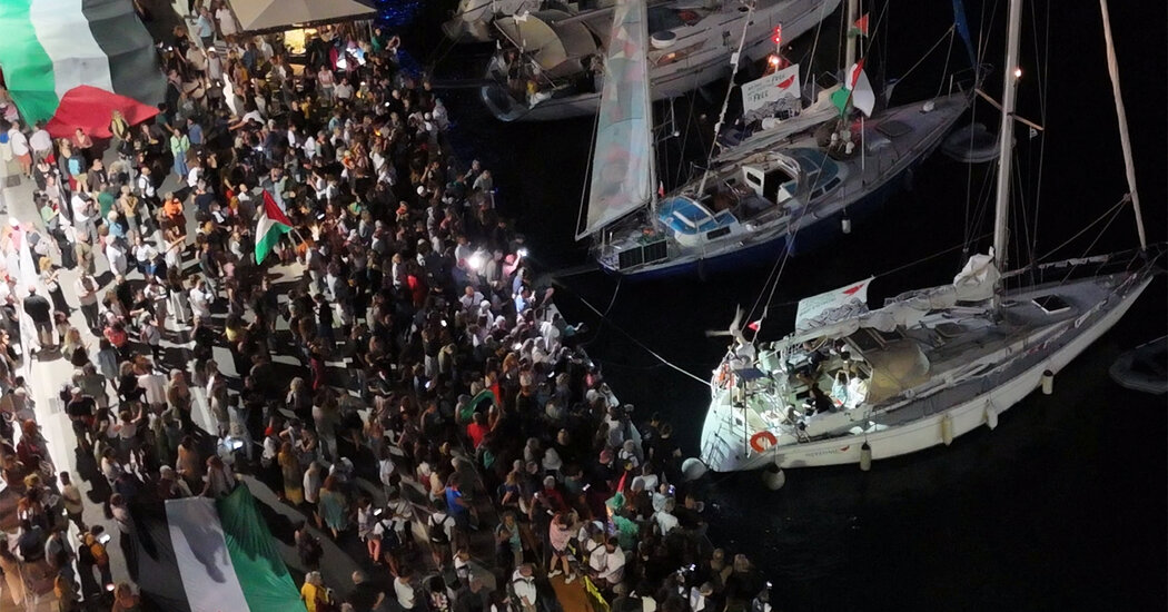 Featured image for Gaza Aid Flotilla Under Drone Attack Amid International Condemnation