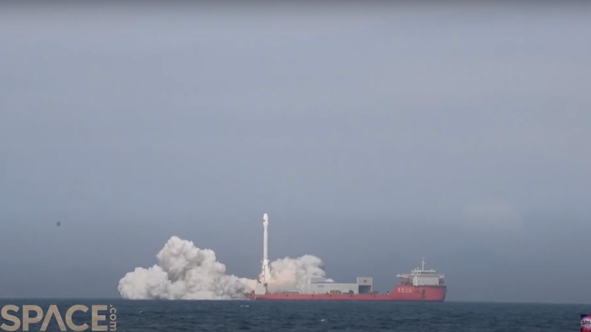 China's Sea-Launched Smart Dragon-3 Rocket Lifts Off