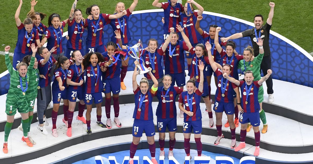Featured image for "Barcelona Femeni's Champions League Triumph Solidifies City's Reign in Women's Soccer"