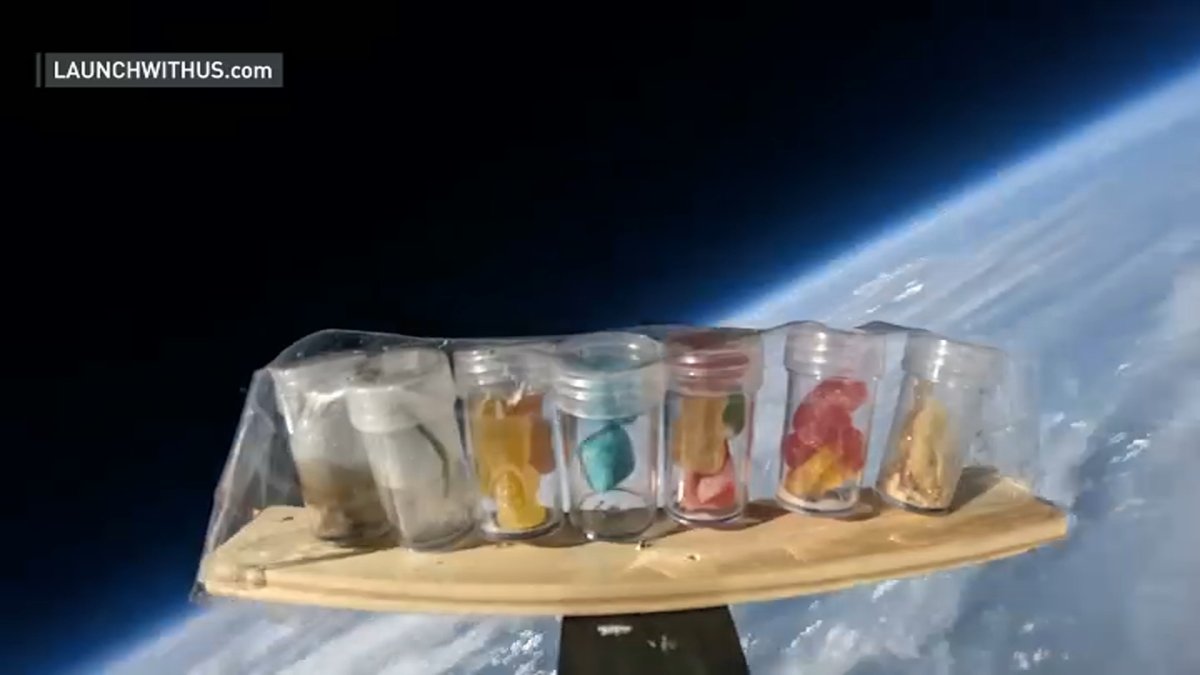 "NYC Kids from East Harlem Launch Balloon with Gummy Bears and Marshmallows into Space"