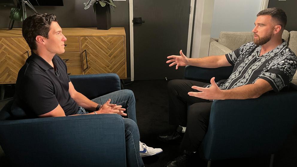 Featured image for Travis Kelce on Staying Grounded Amid Taylor Swift Romance and Career Success