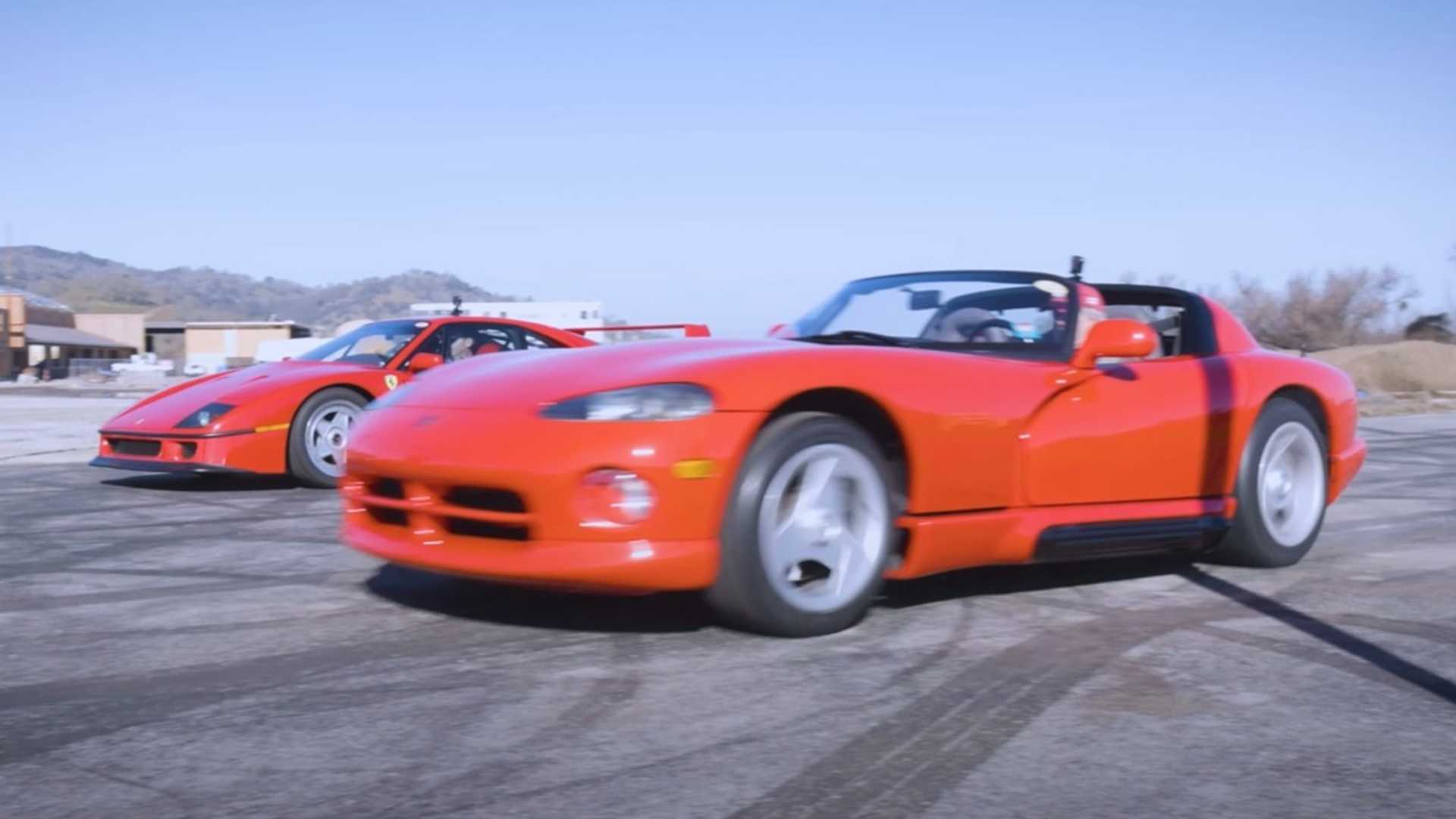 Featured image for Dodge Viper Outperforms Ferrari F40 and Acura NSX in Drag Race