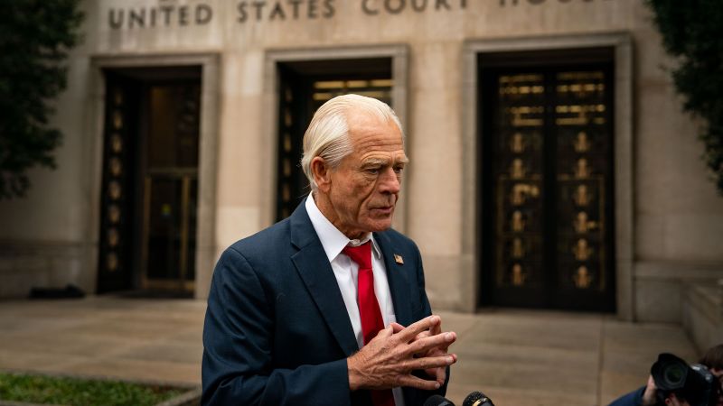 Judge Orders Former Trump Adviser Peter Navarro to Report to Prison During Appeal