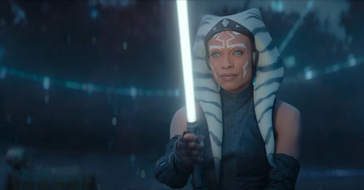 Featured image for "Ahsoka Trailer Unveiled at Star Wars Celebration, Featuring Rosario Dawson"