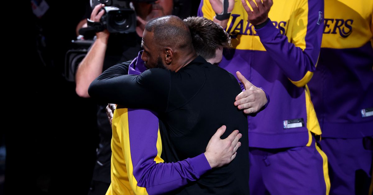 Featured image for LeBron James Congratulates Luka Dončić on Lakers Extension via Facetime