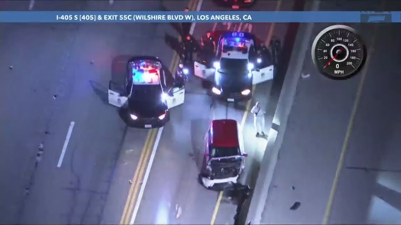 Featured image for Stolen Vehicle Chase Ends in Dramatic Crash on 405 Freeway