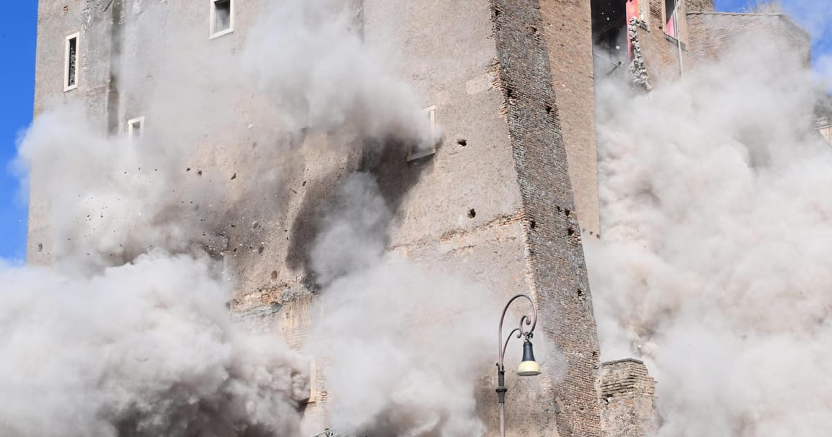 Featured image for Medieval Tower Collapse in Rome Traps Worker, EU Funds Under Scrutiny