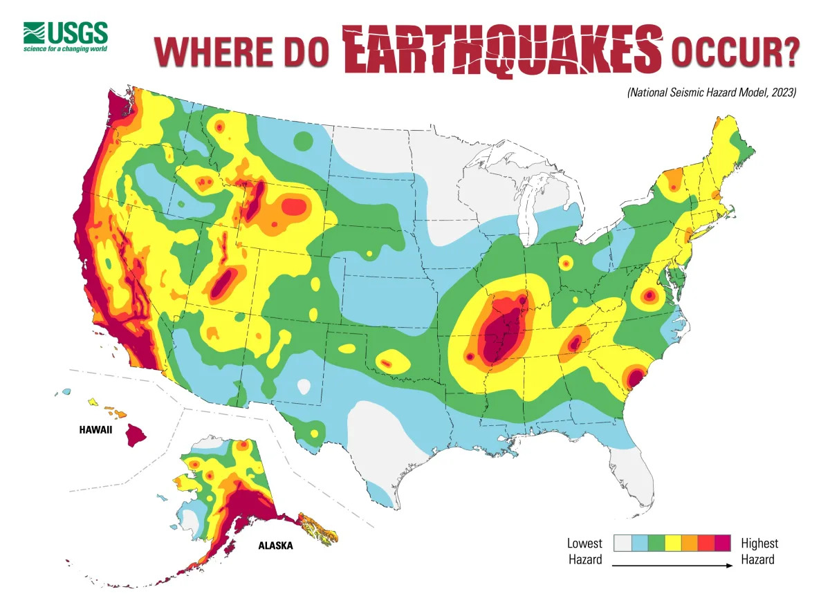 Featured image for "Mapping Earthquake Risk Across the U.S.: USGS Unveils Groundbreaking Seismic Hazard Map"