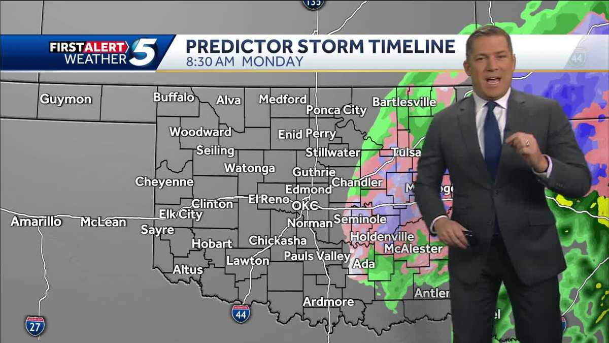 "Winter Storm Brings Snow and Slick Roads to Oklahoma and Arkansas on Monday"