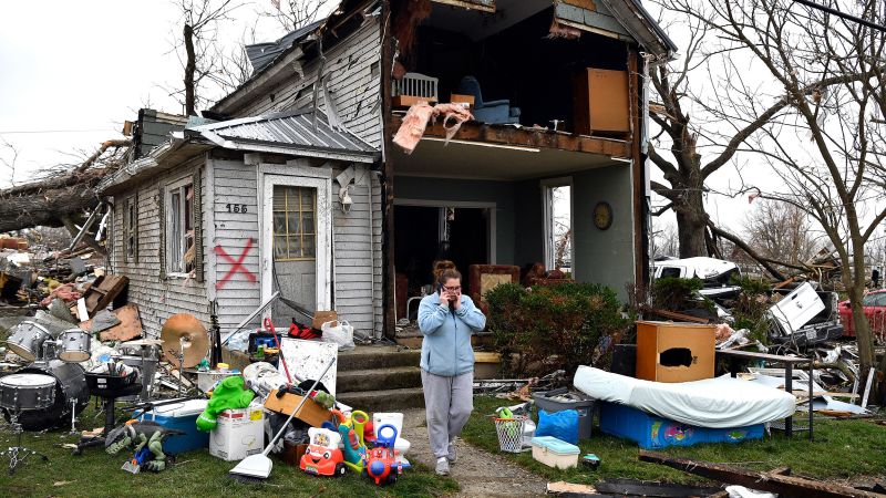 "Deadly Tornadoes Devastate Indiana and Ohio, Leaving Residents to Survey Damage"