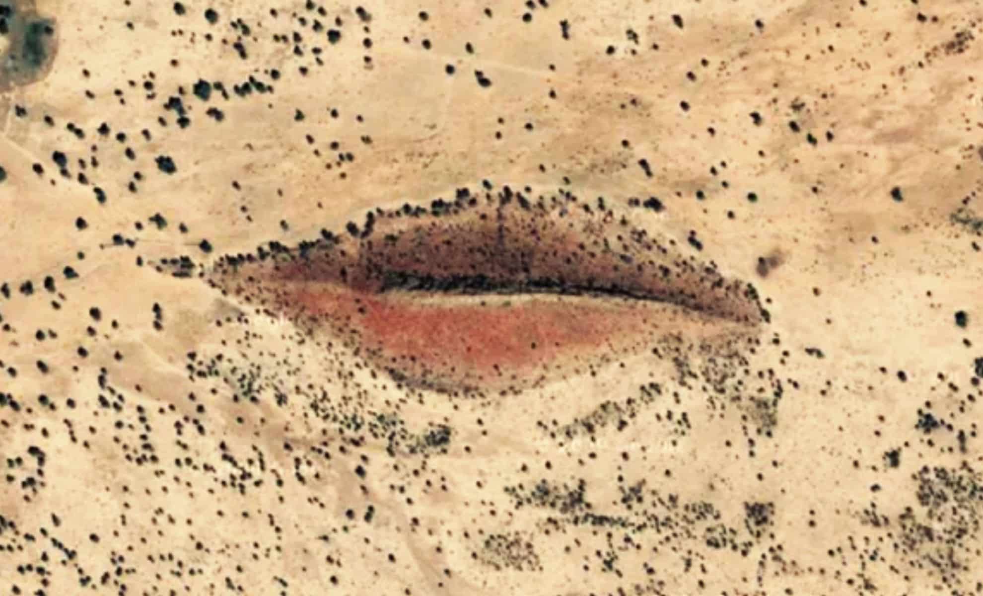 Featured image for Satellite Images Reveal Mysterious Lip-Shaped Structure