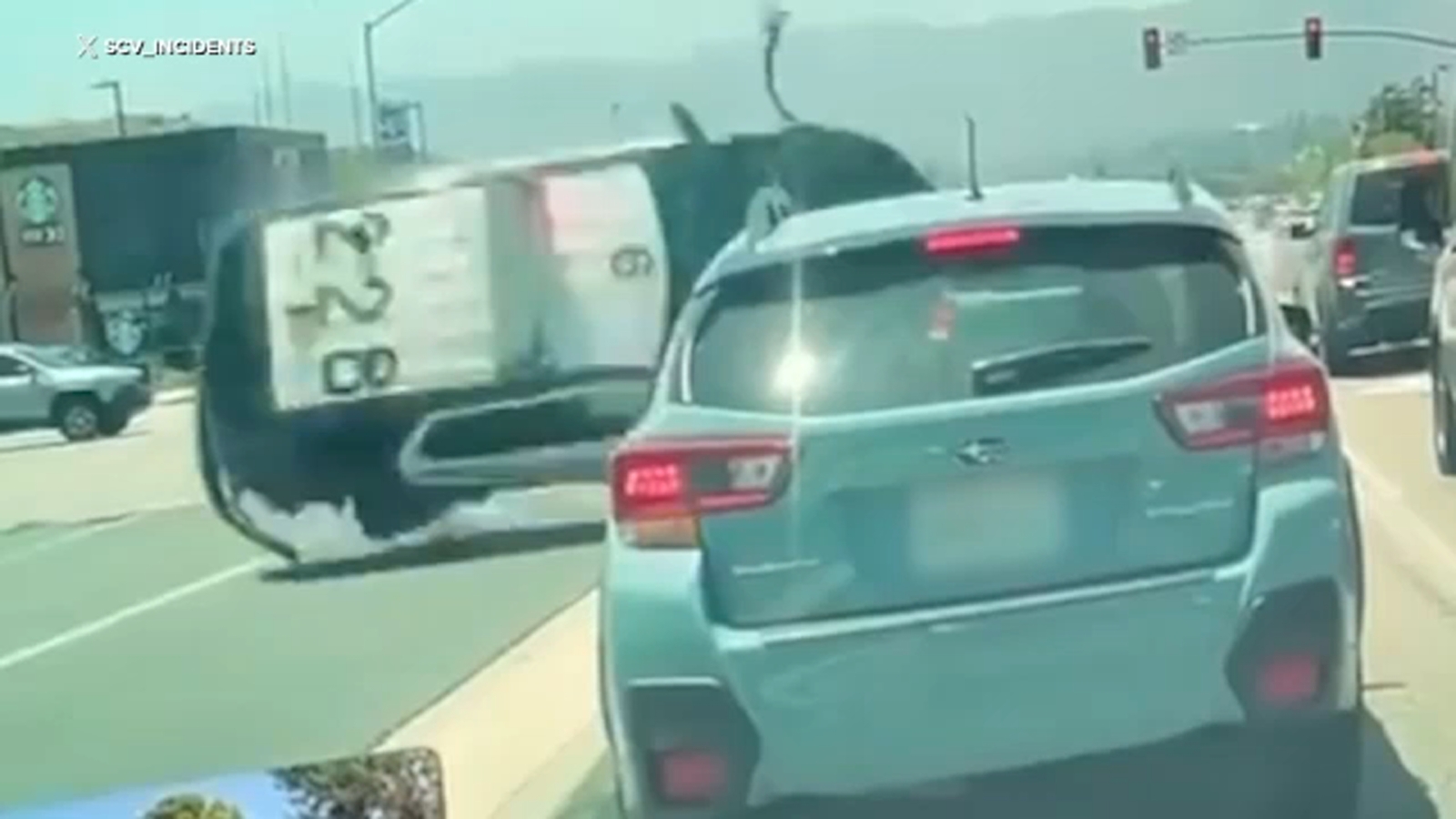 Featured image for LASD Deputy Survives Dramatic Santa Clarita Cruiser Flip