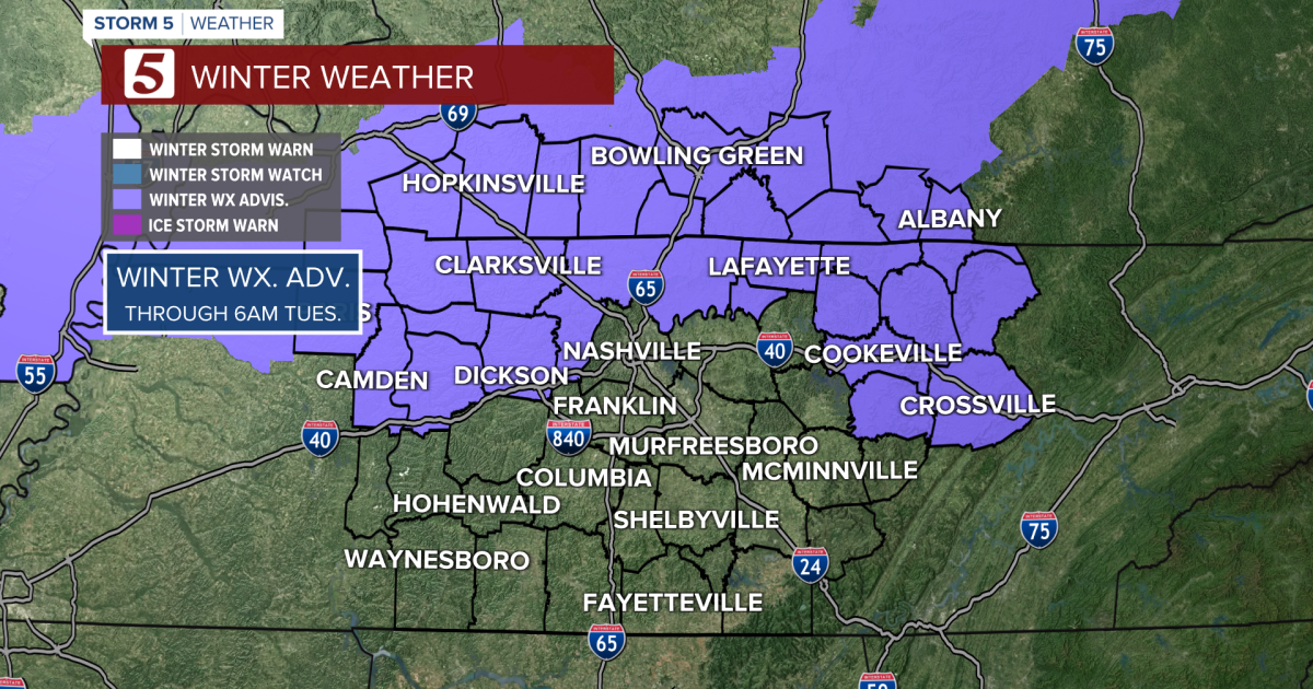 "TN Winter Weather: Storms Bring Strong Winds, Rain, and Possible Overnight Snow Mix"