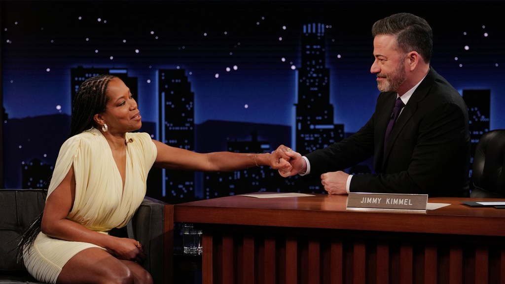 Featured image for "Regina King and Jimmy Kimmel's Emotional Reunion After Her Son's Death"