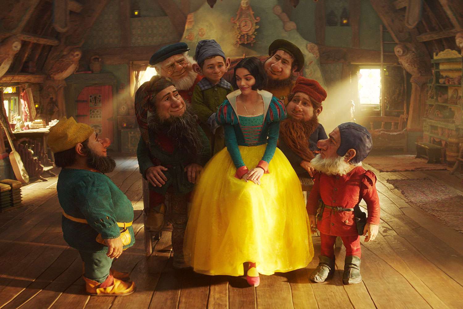 "Disney's Snow White Reboot: First Look at Rachel Zegler and the Seven Dwarfs Amid Backlash"