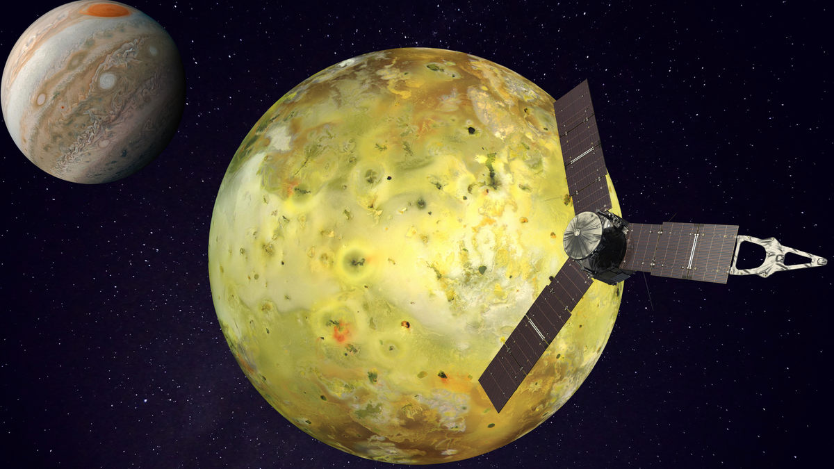 Featured image for "Juno Probe Explores Jupiter's Volcanic Moon Io with Assistance from James Webb Space Telescope and Hubble"
