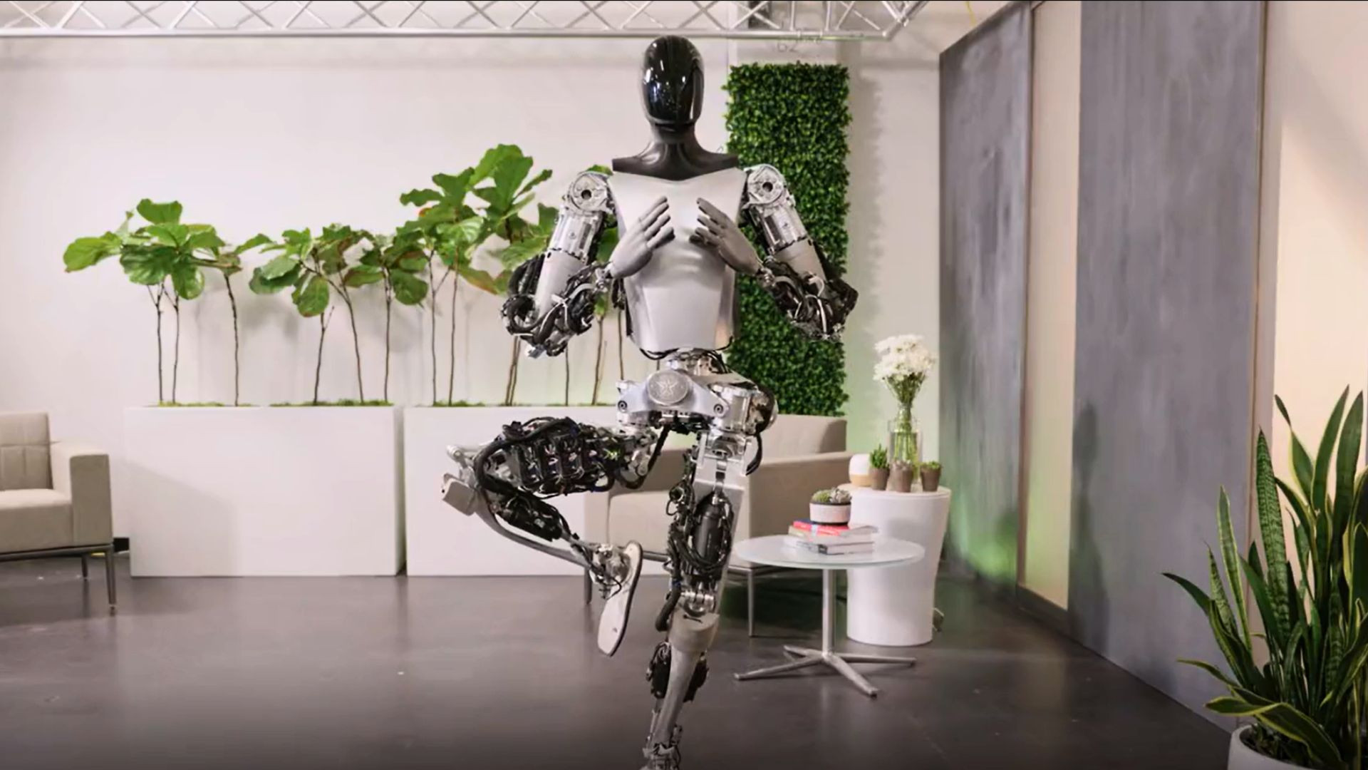 Tesla's TeslaBot: Autonomously Sorting Objects and Performing Yoga