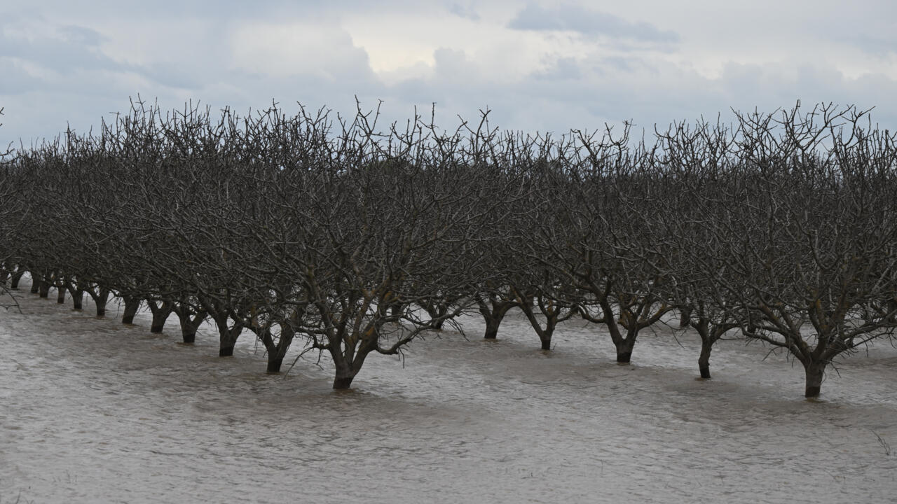 California's Ghost Lake Resurfaces Amidst Heavy Rainfall.