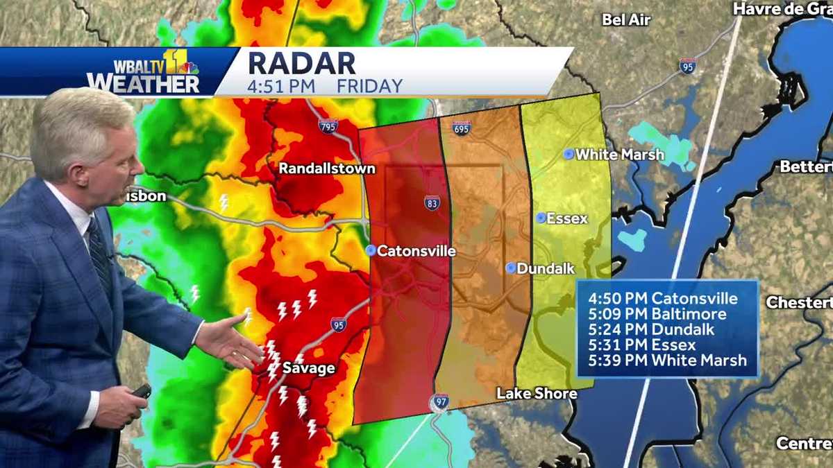 Central Maryland Hit by Severe Thunderstorm