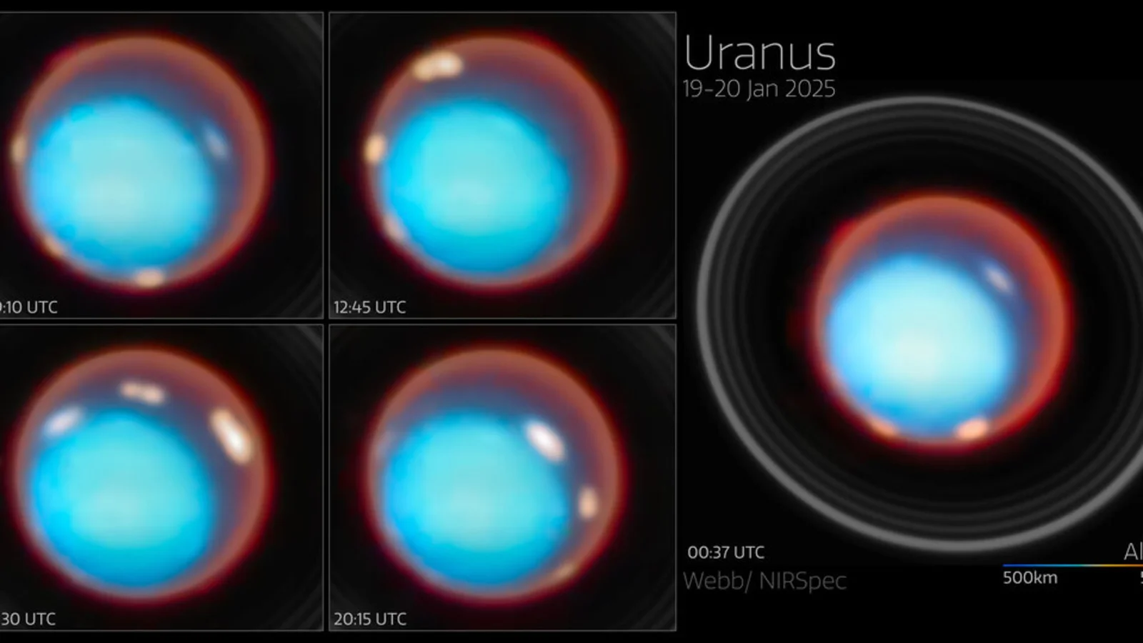 JWST maps Uranus’s auroras and tilted magnetosphere in unprecedented detail