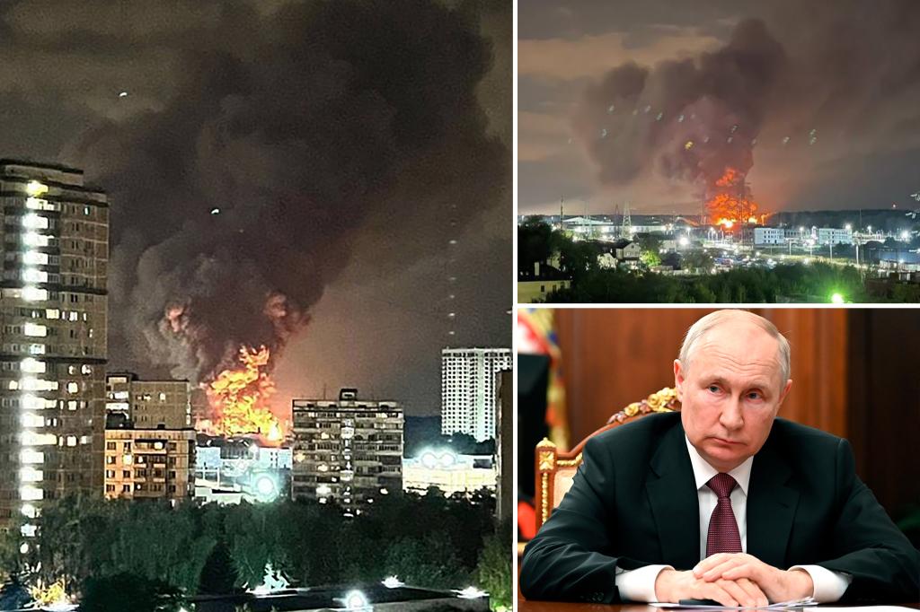 Blaze engulfs warehouse near Putin's residence in Russia