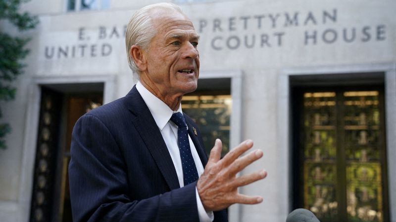 "Peter Navarro's Last-Ditch Supreme Court Appeal to Avoid Prison Denied"