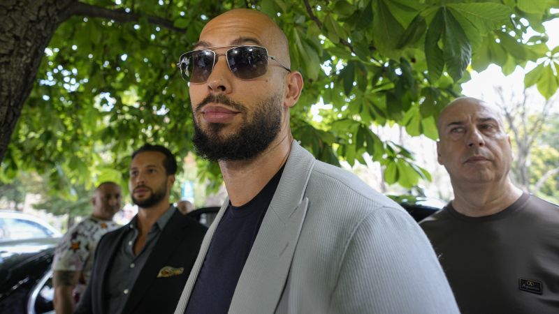 "Controversial influencer Andrew Tate freed from Romanian house arrest"