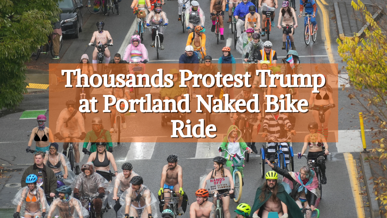 Featured image for Portland's Naked Bike Ride Protest Concludes Week of Demonstrations