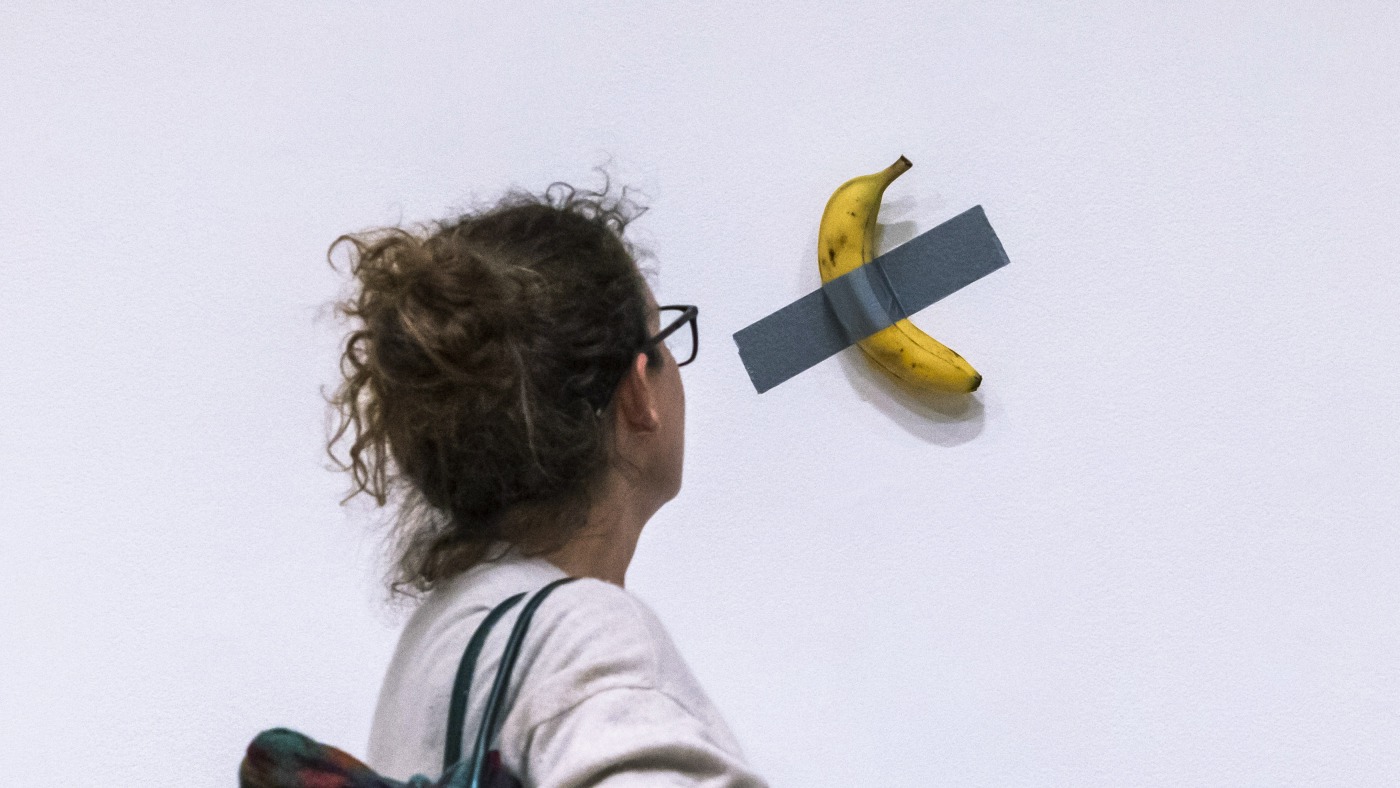 Featured image for Duct-Taped Banana Sells for $6.2M to Crypto Tycoon at Art Auction