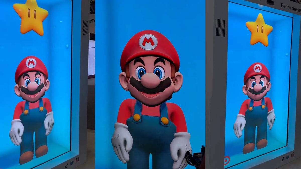 Featured image for "CES 2024: Mixed Reactions to AI-Generated Holographic Mario Appearance"