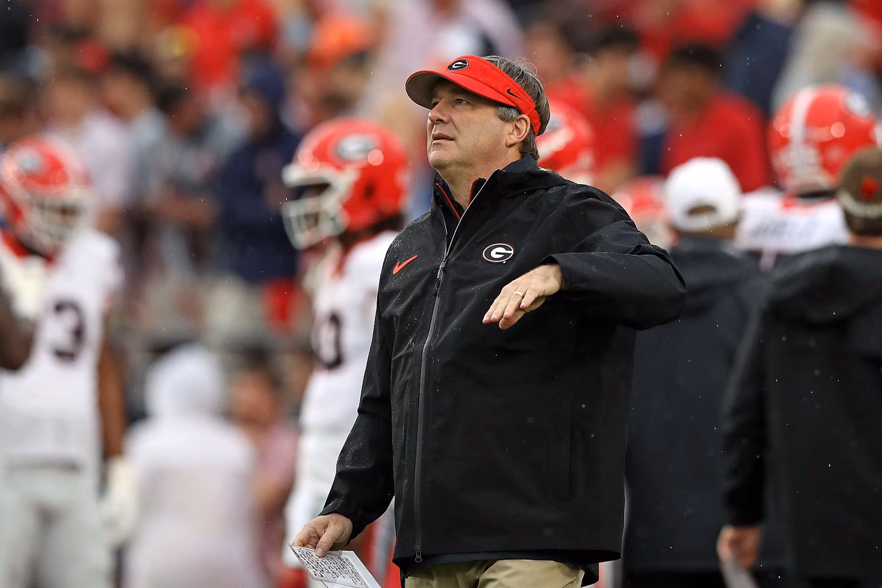 Featured image for Georgia Coach Criticizes Player for Celebrating with Ole Miss Fans After Loss