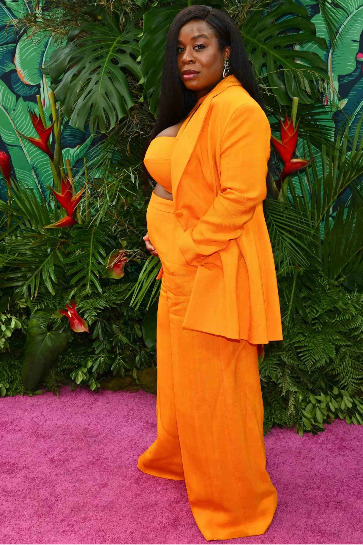 Uzo Aduba announces first pregnancy with husband Robert Sweeting.