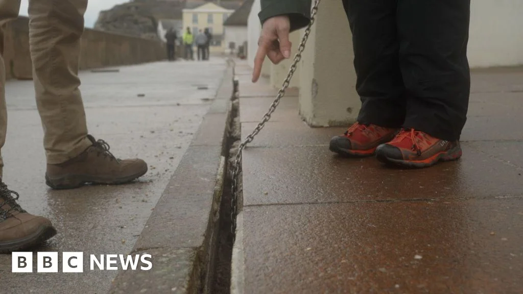 Storm Unearths Long Crack in Devon Seafront, Sparking Defence Concerns